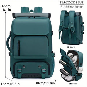 🎒 43.94cm Large Capacity Hiking Backpack – Unisex Travel Bag with USB Charging Port, Padded Straps & Multi-Use Design for Work, Gym, and Getaways 🌍🧳