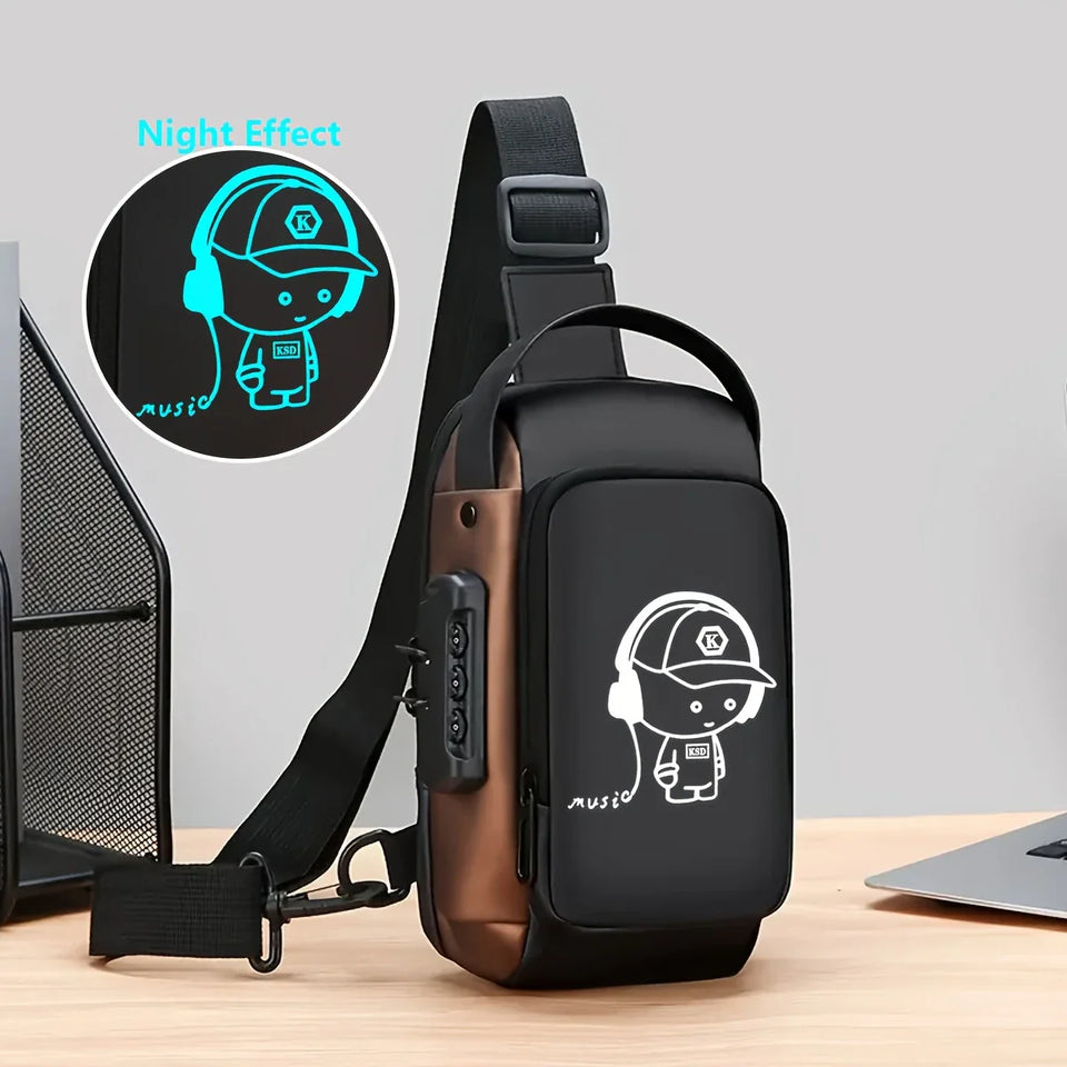ðŸ§³ Anti-Theft Waterproof Sling Bag with USB Charging Port â€“ Sleek, Secure & Smart Carry for Everyday Life
