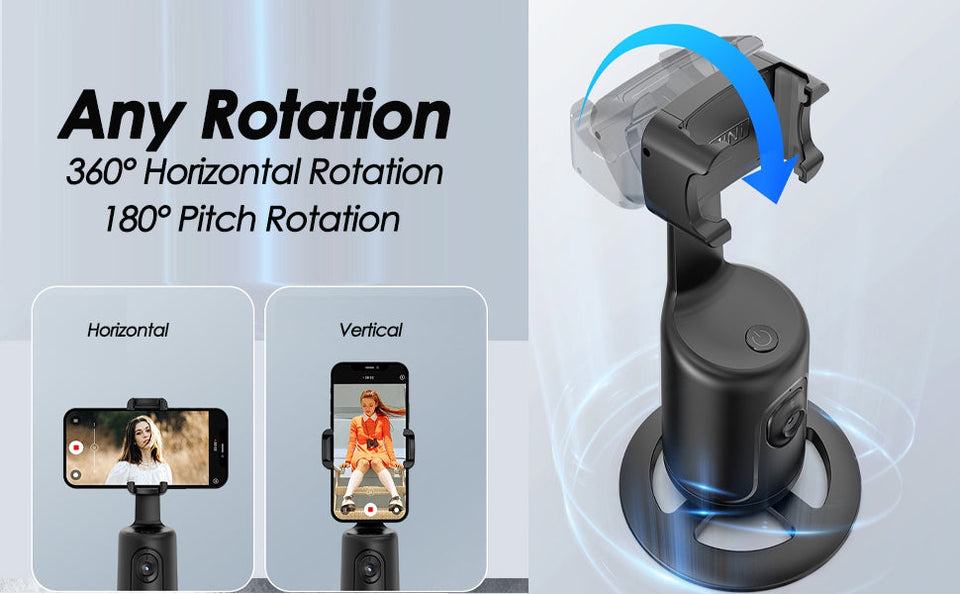 360Â° Smart Face Tracking Car Tripod â€“ Your Personal Cameraman On the Go!