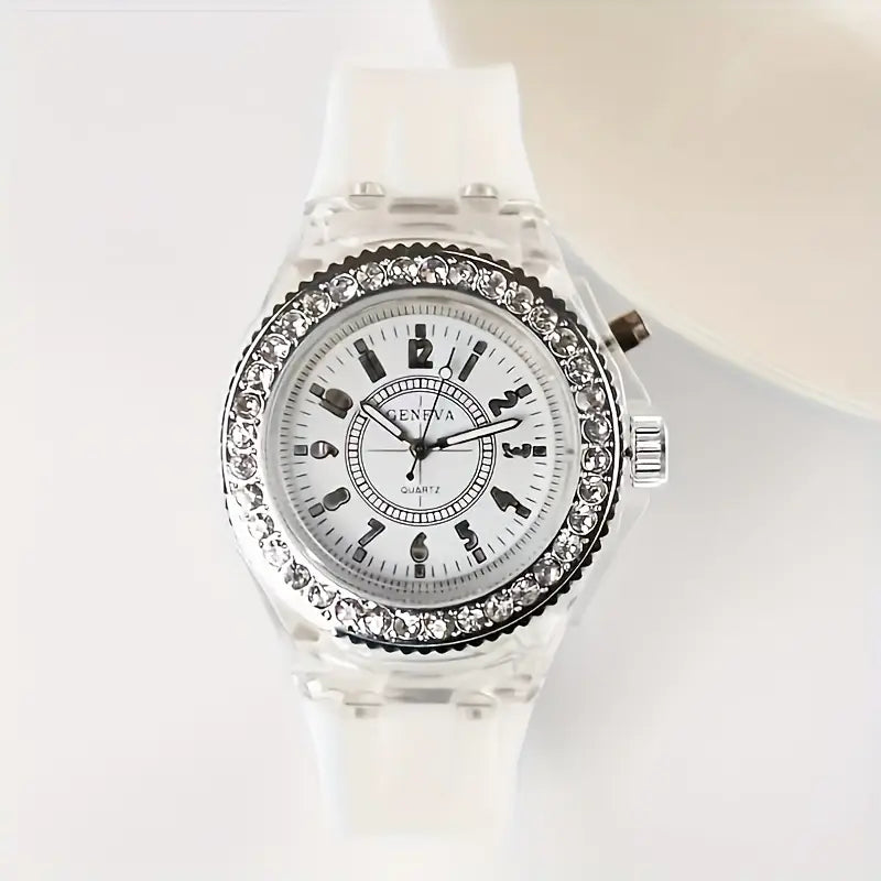 ⌚✨  LED Silicone Watch – Trendy Bling Timepiece for Birthdays & Christmas 🎁🎄