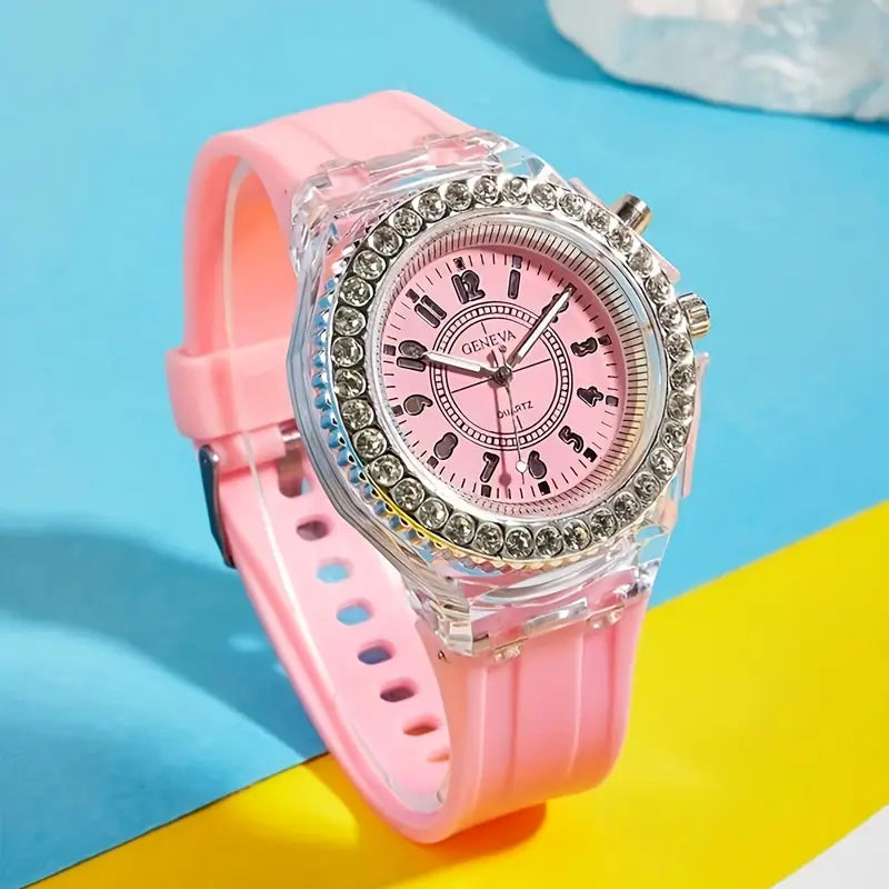⌚✨  LED Silicone Watch – Trendy Bling Timepiece for Birthdays & Christmas 🎁🎄