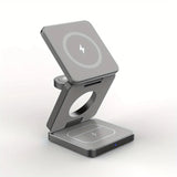 🔋 3-in-1 Magnetic Foldable Wireless Charger – Fast Charging for All Your Devices! 📱⌚🎧