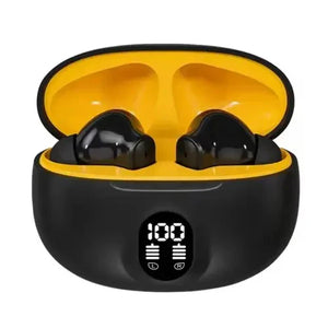 Smart Digital Display Earbuds – Long Playtime, Touch Control, USB-C Charging