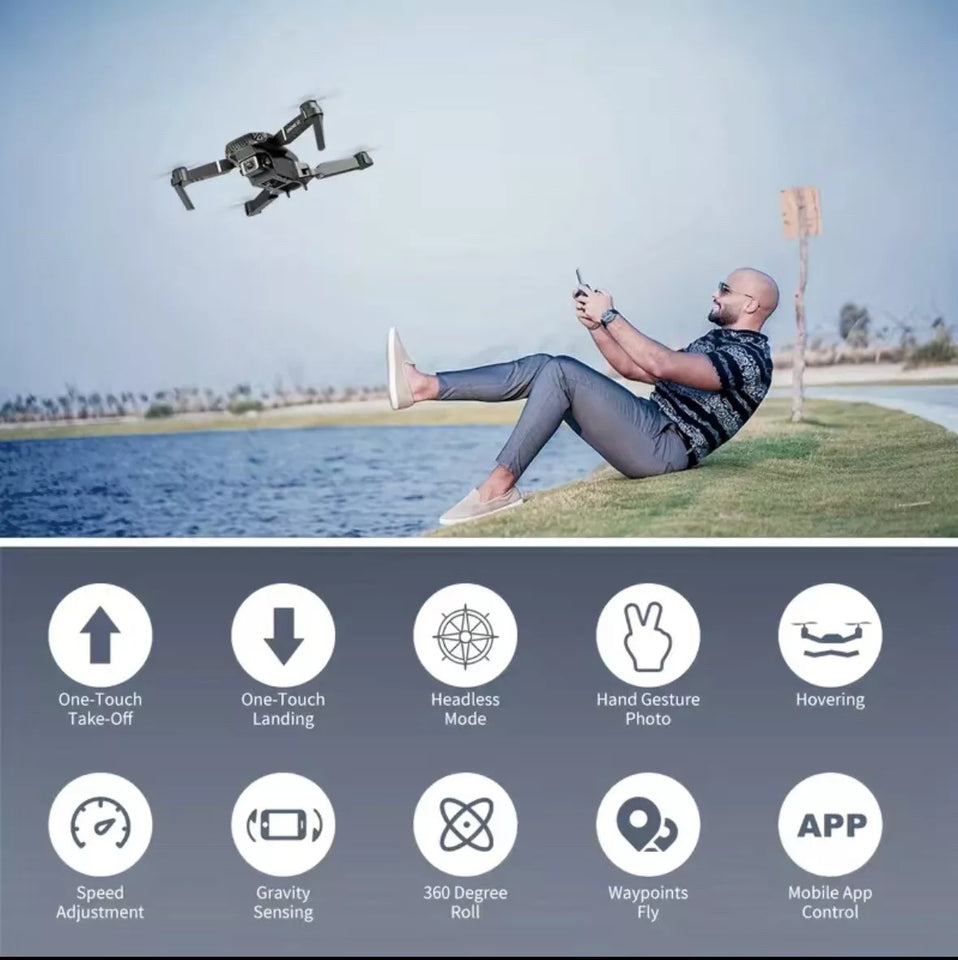 âœˆï¸  E88 & E99 Foldable 4K Dual-Camera Drones with WiFi FPV â€“ Beginner-Friendly Aerial Photography KitðŸš