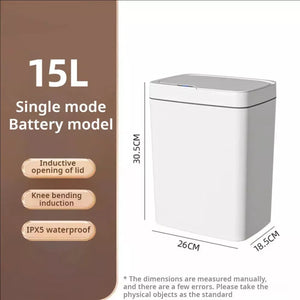 Kitchen Bathroom Automatic Garbage Bin Smart Bathroom Trash Can, Automatic Bagging, Touchless Sensor