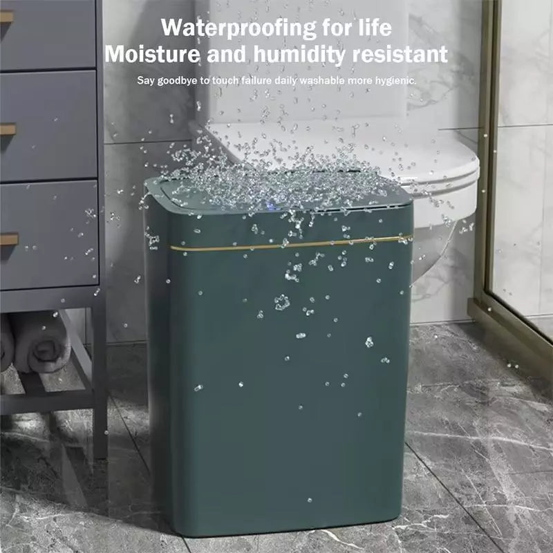 Kitchen Bathroom Automatic Garbage Bin Smart Bathroom Trash Can, Automatic Bagging, Touchless Sensor