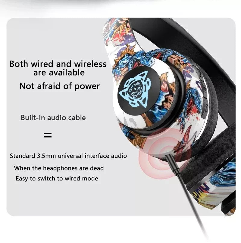 🎧JBL Pure Bass Wireless Headphones Graffiti-Style Design Bluetooth, Long Battery Life