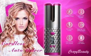 Crazy Beauty Cordless Automatic Wireless Hair Curler Rotating handheld