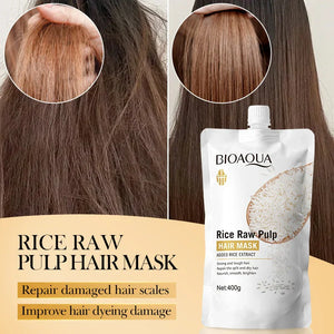 BIOAQUA Rice Raw Pulp Repair Split Dry Hair Mask